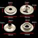 100pcs 15mm Stainless Steel Snap Press Stud Cap Button Set for Marine Boat Canvas - Line 24 Fasteners (4 Components, 5pcs Each) - Buy Online on GoSupps.com