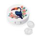 Rose Toucan Contact Lens Travel Kit Portable Cute Contact Box with Mirror for Daily Outdoor style