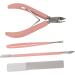 Manicure Tools Set Nail Clippers Set Fine Craftsmanship Rust Resistant for Travel (Pink) - Buy Online on GoSupps.com