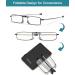 2 Pack Blue Light Blocking Reading Glasses - Folding Ultra-Thin Readers for Men & Women with Portable Case & Mirror - 2.0X Black & Gunmetal - Buy Online on GoSupps.com