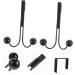 KICHOUSE 2pcs Double Hook Wall Mounted Organizer Over Door Storage Rack Door Hanger Metal Clothes Hook 14x9cm Black - Buy Online on GoSupps.com