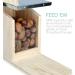 Navaris Squirrel Feeder - Durable Pine Wood House for Outdoors - Metal Roof Feeding Station for Garden Backyard Squirrels - Buy Online on GoSupps.com