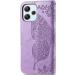 Monwutong Hzd Protective Cover for Xiaomi Redmi 12 - 3D Butterfly Pattern PU Leather Folding Stand Magnetic Cap & Card Compartments - Light Violet - Buy Online on GoSupps.com