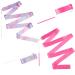 KINBOM 2pcs Dance Ribbons, 2m Kids Long Gymnastics Ribbon Twirling Ribbons Dancing Ribbon Streamers for Artistic Dance Training Party, with Ribbon Dancer Wand (Pink + Sparkling)