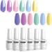 Vishine 6 pieces UV color gel set UV nail polish uv gel nail gel set uv colors nail nail polish for nail design nail art color gel nail gel 8ml