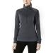 TSLA Women's Quarter Zip Pullover Running Shirts, Quick Dry Long Sleeve Workout Top, Lightweight Athletic T-Shirt Pullover Halfzip Charcoal Small