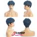 Yviann Short Wavy Synthetic Hair Wig for Black Women - Cute Curly Pixie Cut in 1B Color - Buy Online on GoSupps.com