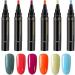  Yugugomo Women's Nail Pencils Women's Nail Polish Sets | 6-Color Quick-Drying Colored Pencils No UV Gel Nail Polish Painting Accessories Manicure Assistant - Buy Online on GoSupps.com