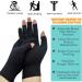 RNAIETY Compression Gloves - 2 Pairs for Arthritis & Carpal Tunnel Relief | Moisture-Wicking Fingerless Design, Black - Buy Online on GoSupps.com