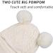 XIAOHAWANG Winter Baby Hood Hat with Fleece Lining and Earflaps - White Pompom | for Toddler Boys and Girls 6-24 Months - Buy Online on GoSupps.com
