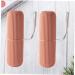 FRCOLOR Travel Tooth Cleaning Organizer - 2 Piece Toothpaste & Brush Container Set - Red - 5.5x5.5x19cm - Ideal for International Shipping - Buy Online on GoSupps.com