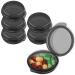 WLLHYF 5 Packs Mini Pill Box Small Pill Organizer Box Portable Vitamin Holder Travel Pill Box (5 Black)