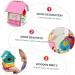 Unomor 2-Station DIY Wooden Bird Nest & House for Little Birds - Unfinished Birdhouses for Crafting - Buy Online on GoSupps.com