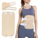 Milter Castor Oil Pack Wrap - Soft reusable waist pain relief compress castor oil pack wrap wraps castor oil pack for liver detox sleep help constipation (bright skin tone)