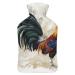 Hot Water Bottle With Lid Cock Rooster Rubber Hot Water Bag For Pain Relief Cramps Foot Warmer Hot And Cold Therapy