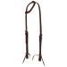 Weaver Leather Latigo Leather Flat Sliding Ear Headstall Burgundy ,One Size