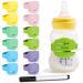 12 Pcs Baby Bottle Labels for Daycare  Silicone Daycare Bottle Labels Day Care Essentials Reusable Waterproof Water Bottle Name Bands in Shape Design with Marker Pens  6 Colors (Dog Style)