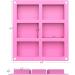 Silicone Soap Molds Set of 3 - DIY Handmade Soap Moulds for Baking & Crafting - Pink - Buy Online on GoSupps.com