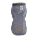 Dog sweater dogs clothes hoodie wool sweater with hat winter warm turtloos sweater fleecemantel for small dogs medium-sized dog cats XXL: (breast circumference: 52 cm) classic gray