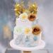22 Pcs Boho Cake Topper Decorations Paper Palm Fan Cupcake Toppers Artificial Rose Topper Palm Leaves Cake Decorations for Wedding Baby Shower Birthday Boho Flower Themed Party Supplies (B) - Buy Online on GoSupps.com