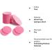 60 Pcs Compressed Facial Sponge 60mm/2.4 Inch Natural Wood Pulp Cotton for Cleansing, Exfoliating, Makeup Removal - Round Pink+White - Buy Online on GoSupps.com