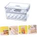 COLLBATH Kitchen Egg Holder 1pc Egg Storage Box Fridge Plastic Egg Cartons Refrigerator Egg Holder Double Layer Tray re-usable - Buy Online on GoSupps.com