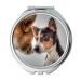 Mirror makeup mirror Dogs Dog Fur Pets Sitting Dog Nos Animals Pocket Mirror portable mirror