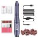 Weyi nail miller milling cutter for gelails electric nail files for gel nails remove acrylic nails Kallus 20 000 prm USB professionally adjustable speed 11 in 1 manicure pedicure set gray