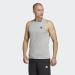 Buy adidas Male Adult Train Essentials Feelready Training Tank Top - Sleeveless in Medium Grey Heather/White/Black | International Shipping Available - Buy Online on GoSupps.com