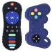 Gigi Kids - Bite ring for babies - set with 2 bite rings TV remote control bite ring and gamepad biterin - children toys from 3 months made from silicone - Easter gifts children - black blue black