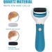 Professional Electric Foot File Callus Remover | Rechargeable Pedicure Tool for Smooth, Soft Feet | Includes 2 Coarses | Blue - Buy Online on GoSupps.com
