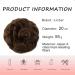 JJstar Messy Hair Bun Scrunchies for Women & Girls - Medium Brown Curly Wavy Synthetic Chignon Accessories - Buy Online on GoSupps.com