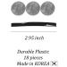 Aurora Pin Hair Barrettes Clips Set - 18 Colored Pieces - Medium Plastic Dome Styling Accessories for Girls & Women - Made in Korea - Buy Online on GoSupps.com