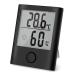 Baldr hygrometer inside digital thermometer inside for indoor climate control climate monitor high accuracy for baby room living room office black