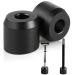 2Pcs Men's Shaving Safety Razor Stand, Caudblor Premium Aluminum Alloy Matte Black Retro Double Edged Razor Holder for Men Women, Simple Small Long Handle DE Razor Base Tool, Cute Shaver Accessories