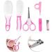 Qiilu Durable Anti-Scratch Baby Nail Kit - Colorful Grooming Set for New Parents - Pink - Buy Online on GoSupps.com