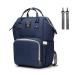 Mooedcoe Baby diaper backpack casual diaper bag multifunctional large capacity baby bag waterproof travel backpack for on the go navy blue
