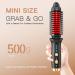 Portable Cordless Curling Iron Brush for Women - Instant Hair Curler & Styling Comb - Extra Long Tourmaline Ceramic Barrel - Ideal for Travel (Black - Buy Online on GoSupps.com