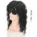Small Hair Combs Black Wig Halloween Costume Male Wig Punk Curly Long Wig Women Curly Black One Size - Buy Online on GoSupps.com