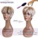 QUEENTAS Pixie Layered Short Blonde Mixed Brown Wig - Synthetic Hair for White & Black Women - Buy Online on GoSupps.com