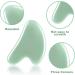 2 Partial Gua Sha Stones - Harz Anti-Aging Face Massage Tool for Meridian Clarity | Green Massage Stones for Face Neck Back & Legs - Buy Online on GoSupps.com
