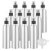 Zeoabsy 12 pieces 250 ml of empty aluminum spray bottle with black spray head perfume dusty fine fog water sprayer atomizable atomatable for perfume essential oil 1x funnel black 250ml