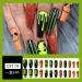 Halloween False Nails with Design Fake Nails Full Cover Long Nail Tips Press on Nails with Adhesive for Women and Girls - Buy Online on GoSupps.com