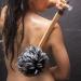 Bamboo Charcoal Infused Loofah Back Scrubber Set - Shower Sponge for Men & Women | Includes Long Handled Shower Sponge, Bath Luffa Pouf, and Hanging Hook - Buy Online on GoSupps.com