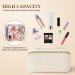Aucuu Large Capacity Travel Cosmetic Bag - Waterproof PU Leather Makeup Bag for Women Girls with Handle - Portable Organizer (White) - Buy Online on GoSupps.com
