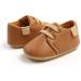 RVROVIC Baby Boys Girls Anti-Slip Oxford Loafer Flats | Infant Toddler PU Leather Soft Sole Shoes | 6-12 Months | Brown - Buy Online on GoSupps.com