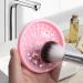SOLUSTRE Makeup Brush Cleaner Silicon Makeup Brush Cleaning Tool Cosmetic Brush Cleaning Pad with Color Removal Sponge 2 in 1 Cleaner Box for Dry Brush Color - Buy Online on GoSupps.com