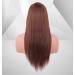 Vebonny Auburn Brown Lace Front Wig for Women - 20 Inch Straight Hair with Baby Hair Glue-Free & Middle Parting - #021 - Buy Online on GoSupps.com