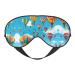 Colorful Balloons Blue Sky Print Unisex Sleep Eye Mask Soft Comfort Eye Shade Cover for Travel/Yoga/Shift Work Black