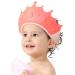 FUNUPUP Baby Shower Cap Kids Shampoo Shower Bath Cap Adjustable Hair Washing Shampoo Shield Baby Visor for Eyes and Ears Protector (Pink) Pink Crown